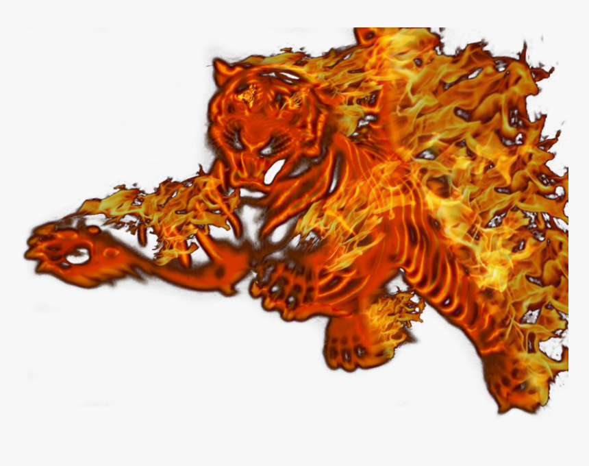 Flaming Tiger, HD Png Download, Free Download