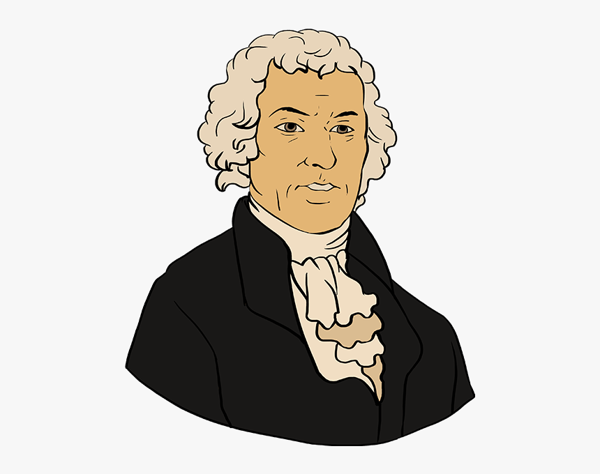 How To Draw Thomas Jefferson - Draw Thomas Jefferson Step By Step, HD Png Download, Free Download