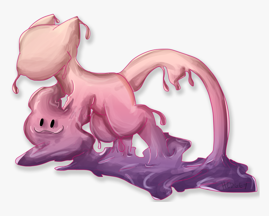 Ditto Used Transform Into Mew By Hedgey - Mew Pokemon Fan Art, HD Png Downl...