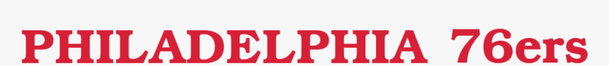 Philadelphia 76ers Logo Font - Carmine, HD Png Download, Free Download