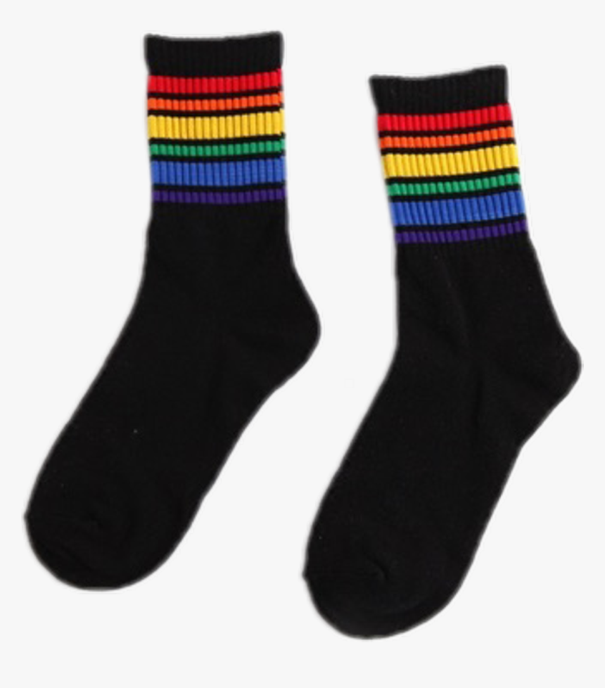 #rainbowsocks #socks #png #clothes #clothingpng #aesthetic - Transparent Aesthetic Socks Png, Png Download, Free Download