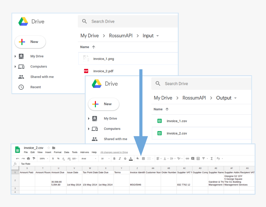 How To Automatically Read Data From Invoices Using - Example Of Starred In Google Drive, HD Png Download, Free Download