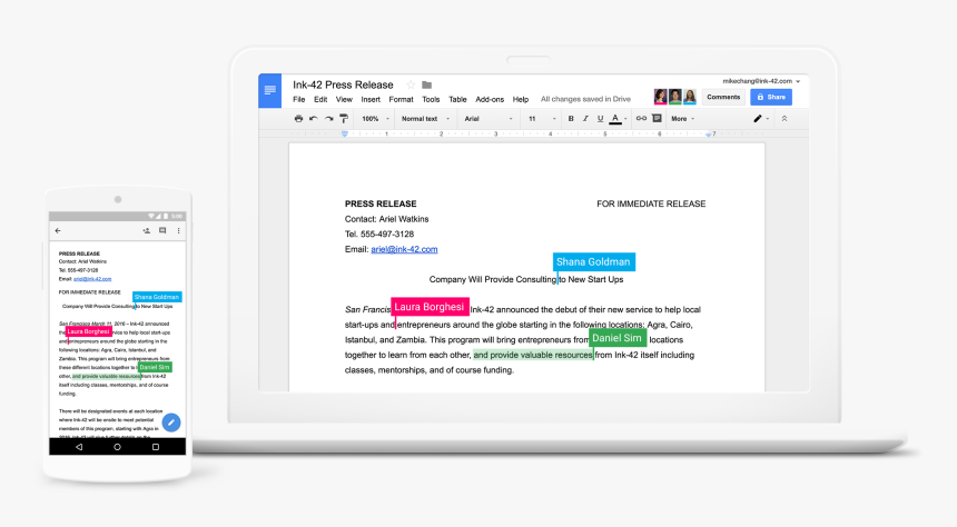 G Suite Docs - Google Real Time Collaboration, HD Png Download, Free Download