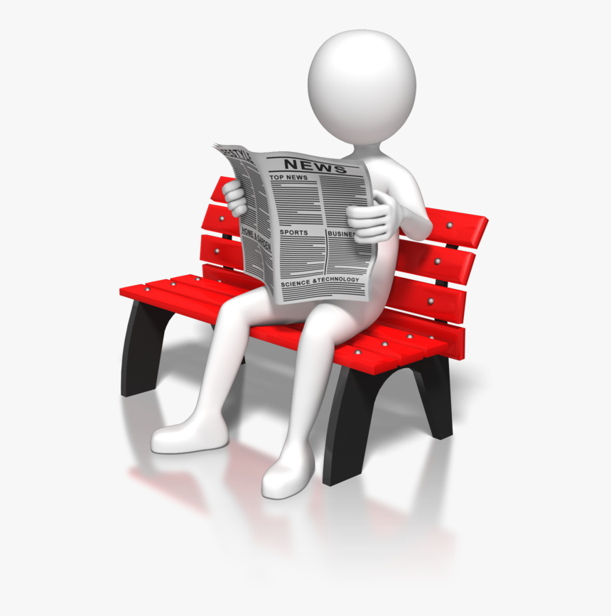 Self-directed Ira Newsletter - Man Reading Newspaper Gif, HD Png Download, Free Download