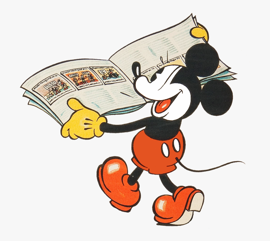 Mickey Mouse Reading Clipart - Classic Original Mickey Mouse, HD Png Download, Free Download
