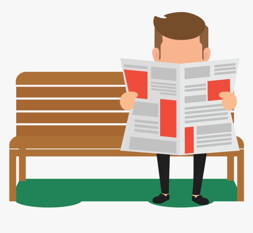 Reading News Png, Transparent Png, Free Download