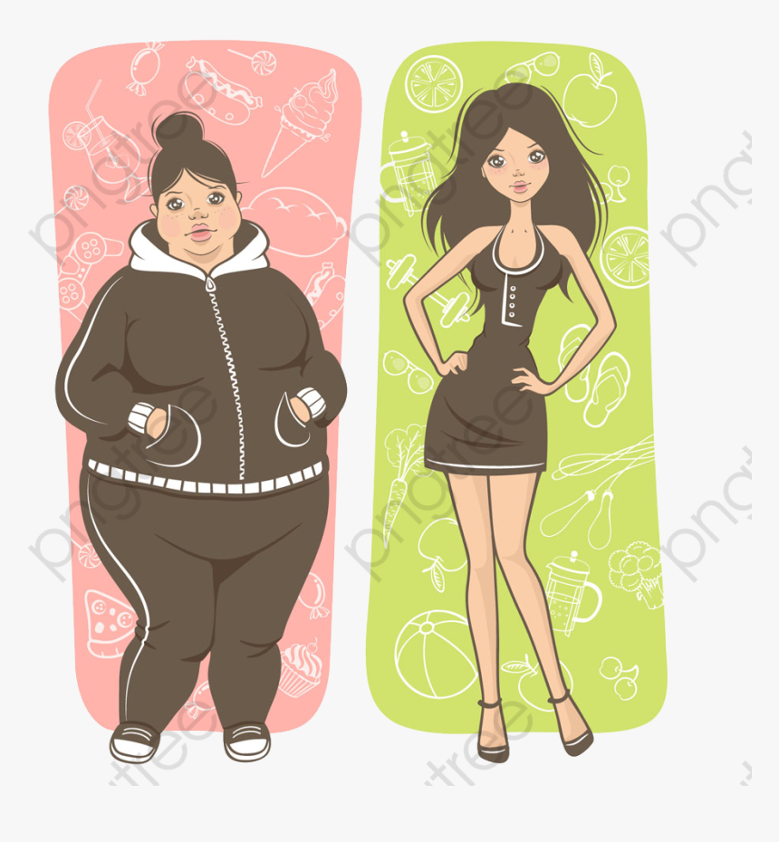 Fat Or Thin Women, Fat, Thinfemale, Compared Png Transparent - Caricaturas De Personas Delgadas, Png Download - kindpng Fat Or Thin Women, Fat, Thinfemale, Compared Png Transparent - Caricaturas De Personas Delgadas, Png Download - kindpng