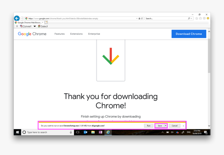 Google Chrome Save Download Dialogue Box, HD Png Download, Free Download