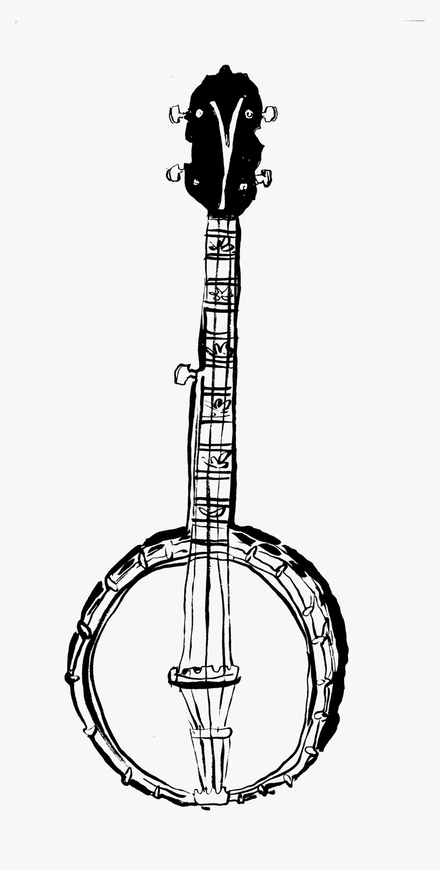 Banjo Clipart Crossed - Plucked String Instrument, HD Png Download, Free Download