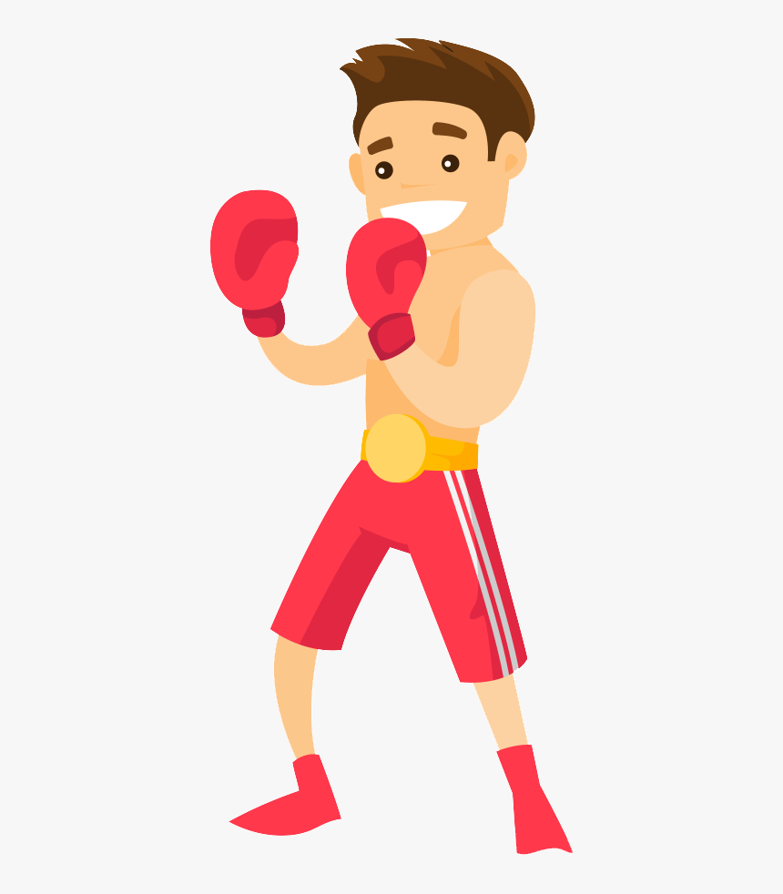 Transparent Boxing Glove Clipart - Boxer Cartoon Png, Png Download, Free Download