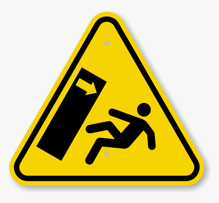Hazard Warning Stencil - Tip Over Hazard Sign, HD Png Download, Free Download