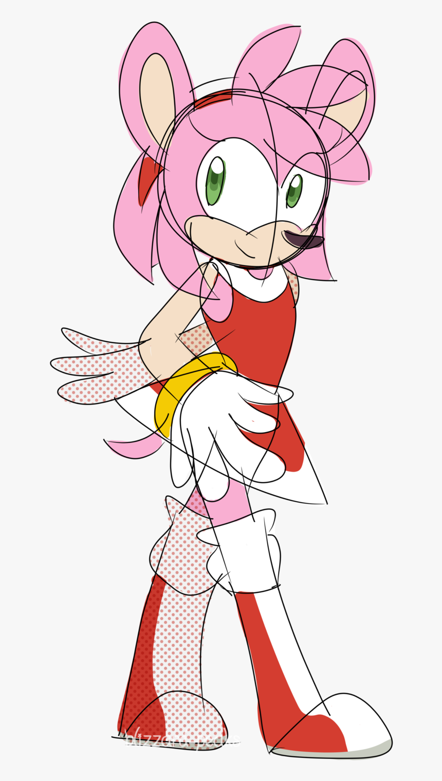 Amy Rose My Dudes - Cartoon, HD Png Download, Free Download