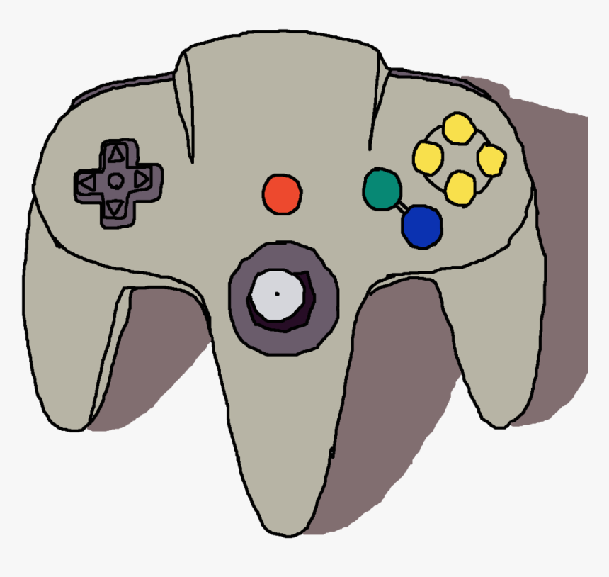 Nintendo 64 Drawing Png Nintendo 64 Controller Cartoon, Transparent