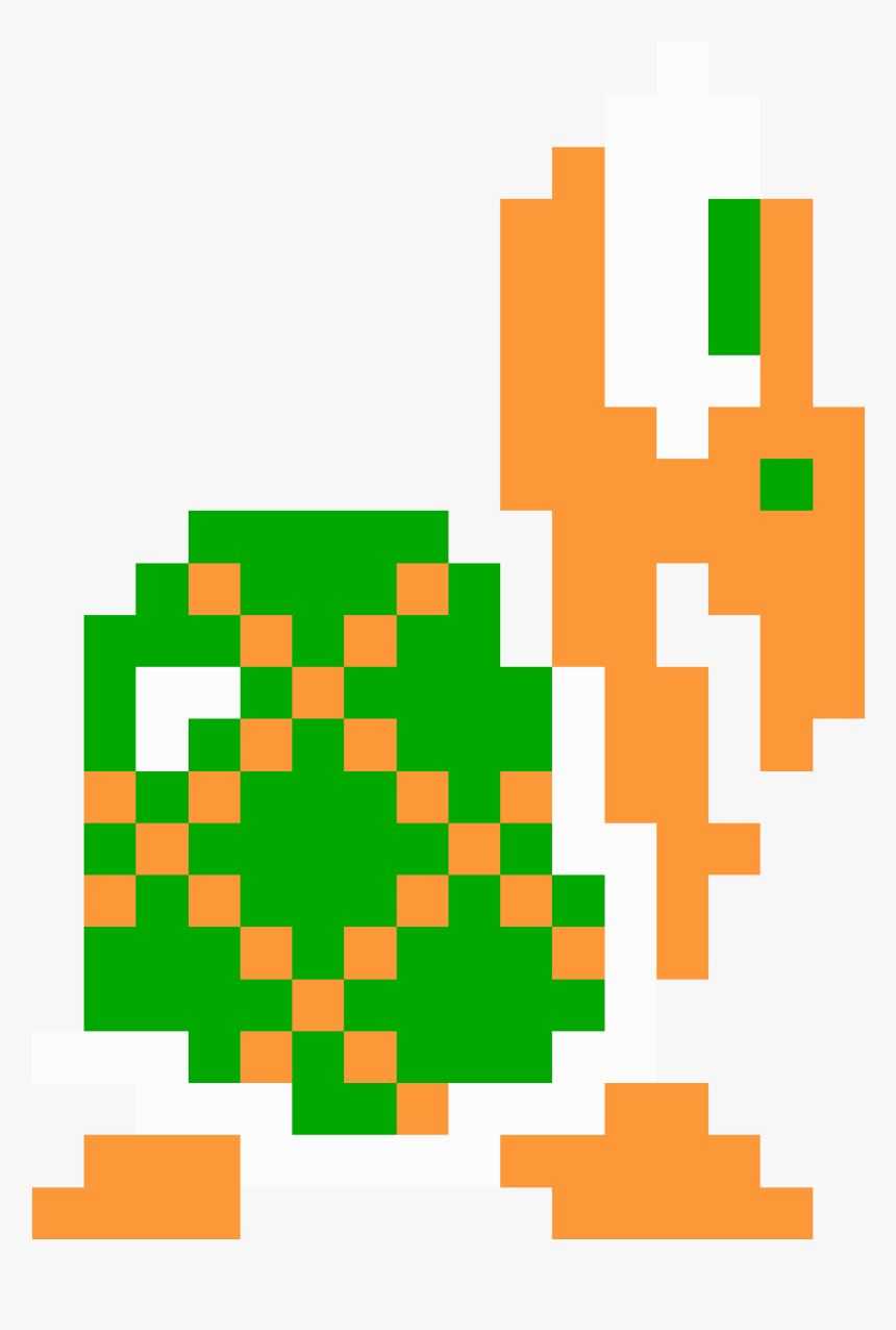 Super Mario Bros Pixel Koopa Troopa , Png Download - Koopa Troopa Mario Bros 1, Transparent Png, Free Download