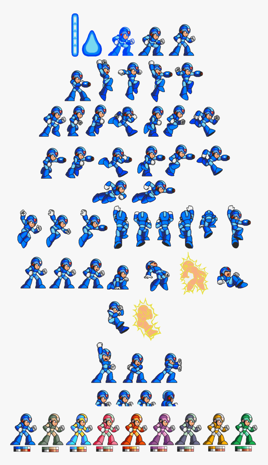 Point Art Sprite Mega Man Free Transparent Image Hq - Mega Man X Sprite, HD Png Download, Free Download