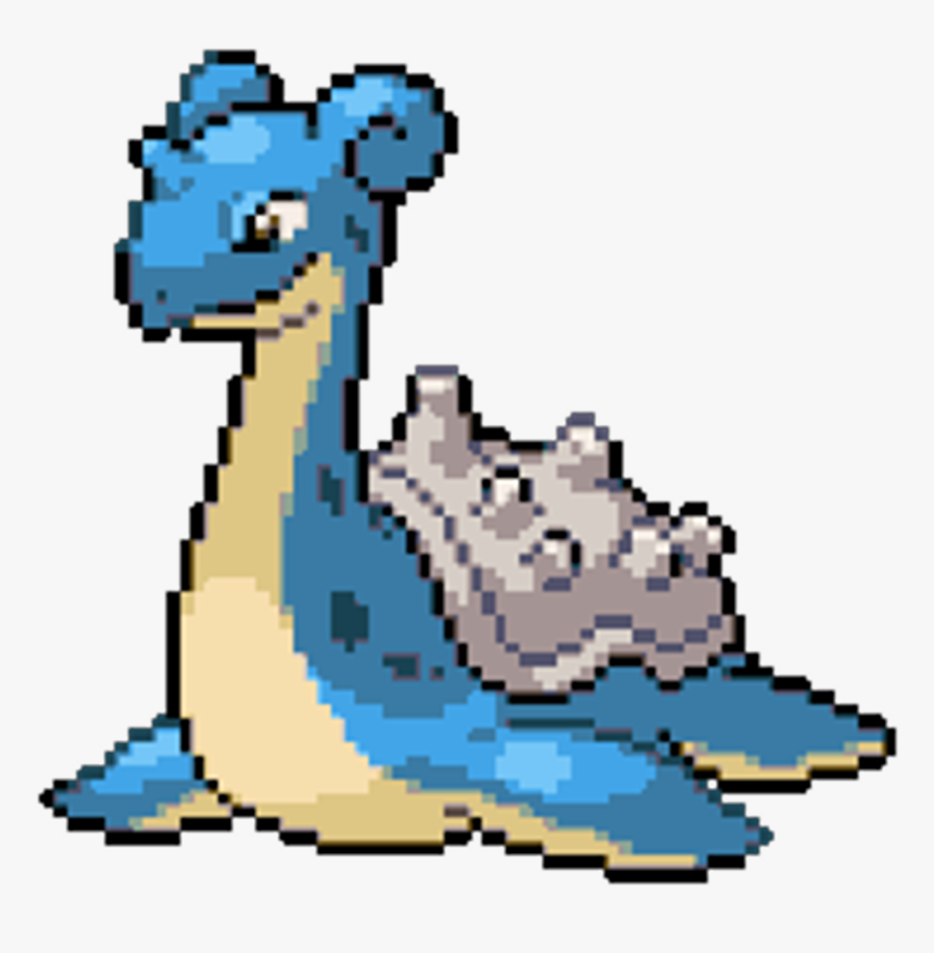 Pokemon Lapras Blue Dragon Cute Sprite Pixel Freetoedit - Transparent Pokemon Sprite Png, Png Download, Free Download