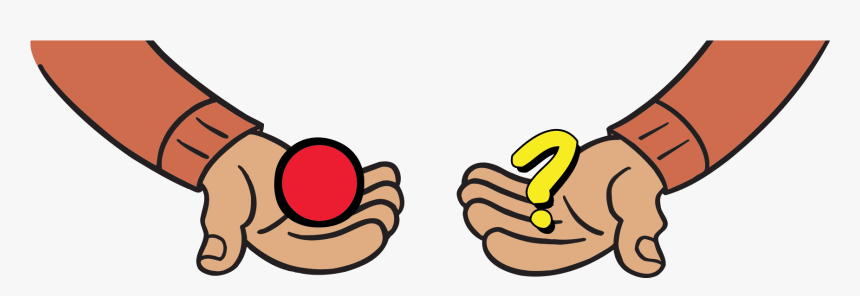 A Red Plastic Ball In The Palm Of One Hand A Question, HD Png Download, Free Download