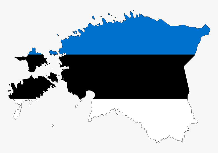 Estonia Map Flag With Stroke Clip Arts - Estonia Map Flag Png, Transparent Png, Free Download