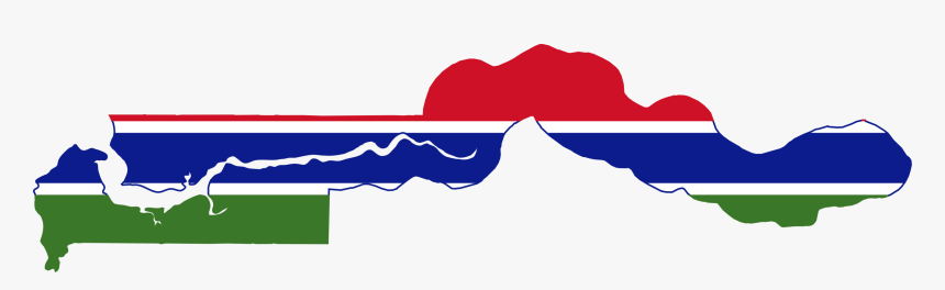 Flag-map Of The Gambia - Gambia Map And Flag, HD Png Download, Free Download