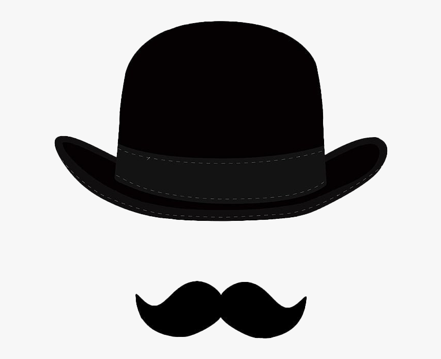 Mustache Bowler Hat Png Pic - Bigotes Y Sombrero, Transparent Png, Free Download