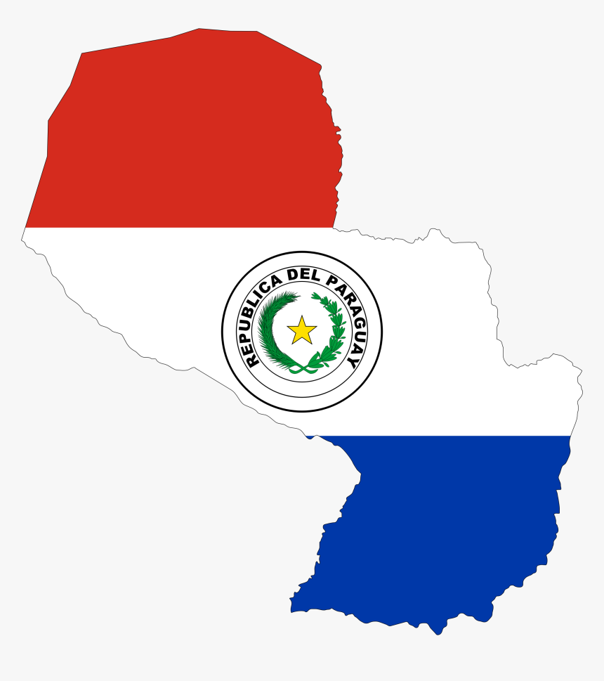 Clipart - Paraguay Map Flag Png, Transparent Png, Free Download