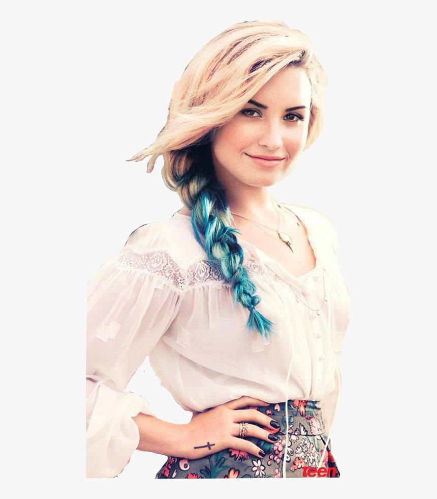Demi Lovato Blonde And Blue Hair, HD Png Download, Free Download