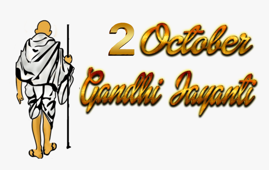 2 October Gandhi Jayanti Png Free Images - Illustration, Transparent Png, Free Download