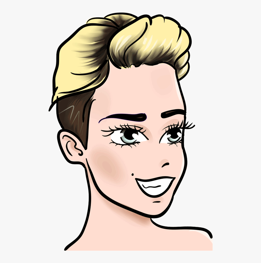 Learn Easy To Draw Miley Cyrus Step - Miley Cyrus Drawings, HD Png Download, Free Download