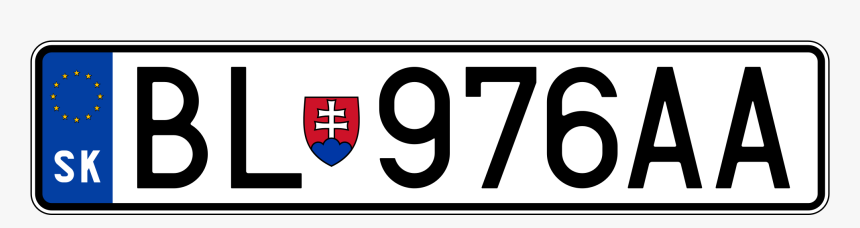 Number Plate Png - Sk License Plate Europe, Transparent Png, Free Download
