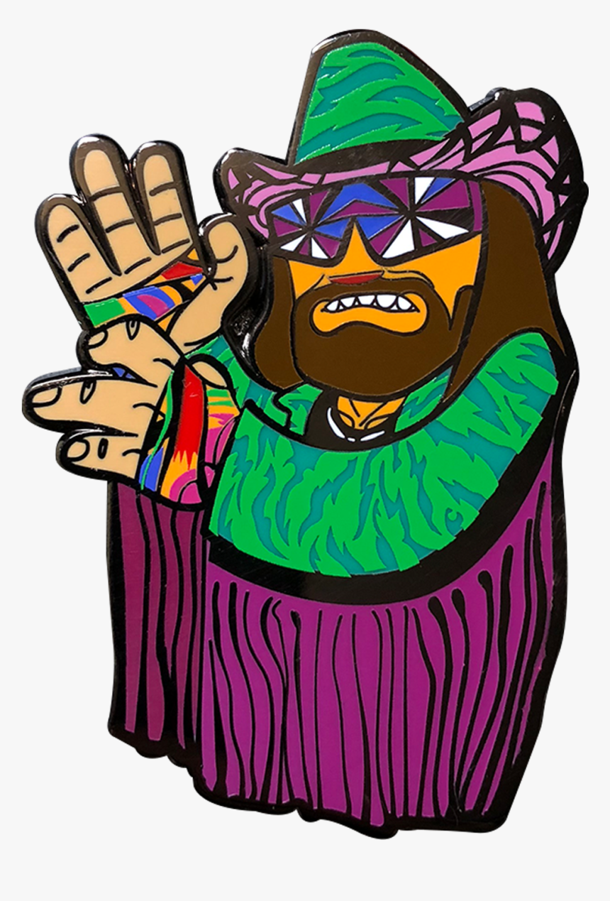 Pea-be Macho Man Pin - Illustration, HD Png Download, Free Download