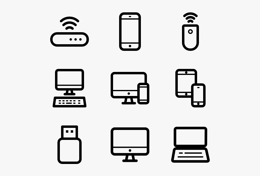 Vector Pc Icons - Computer Hardware Icons Png, Transparent Png, Free Download