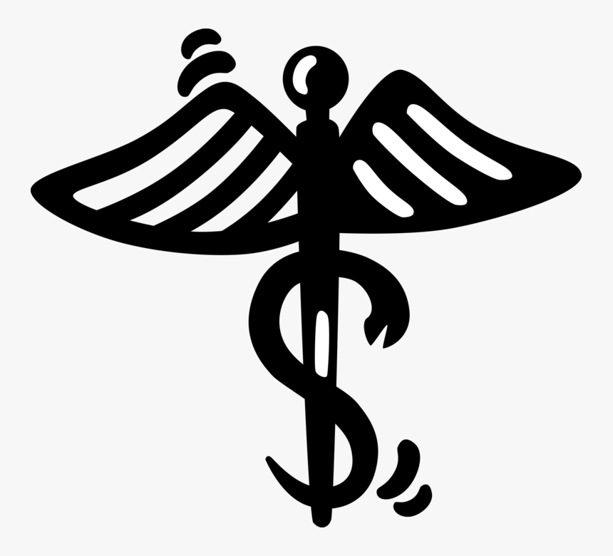 Vector Illustration Of Caduceus Staff Entwined By Two, HD Png Download, Free Download