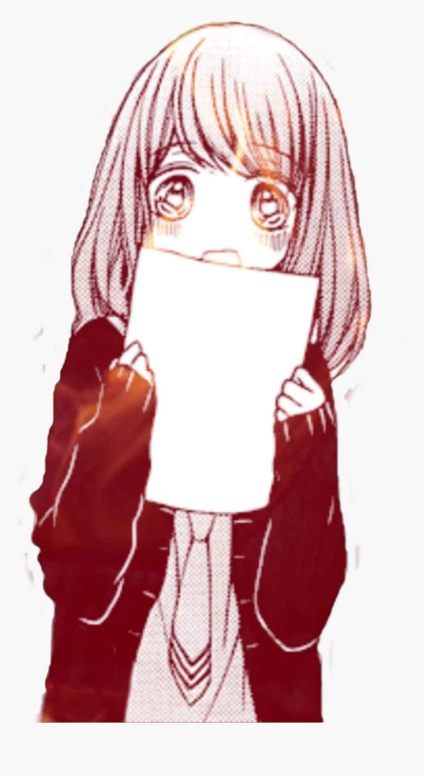 #sticker #anime #yee - Cute Shy Anime Girl, HD Png Download, Free Download