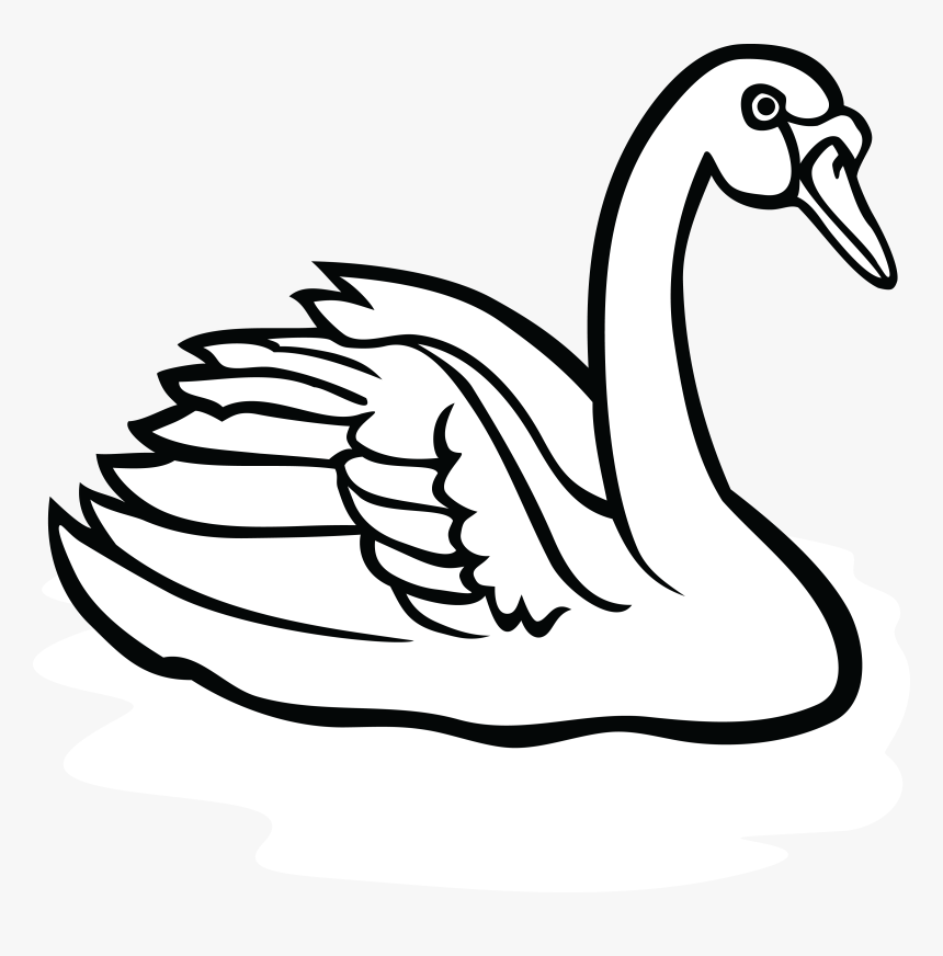 Swan Clipart Png - Black And White Clip Art Swan, Transparent Png, Free Download