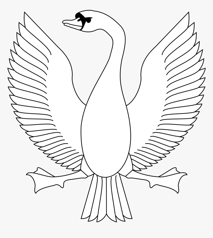 Swan Heraldic Png, Transparent Png, Free Download