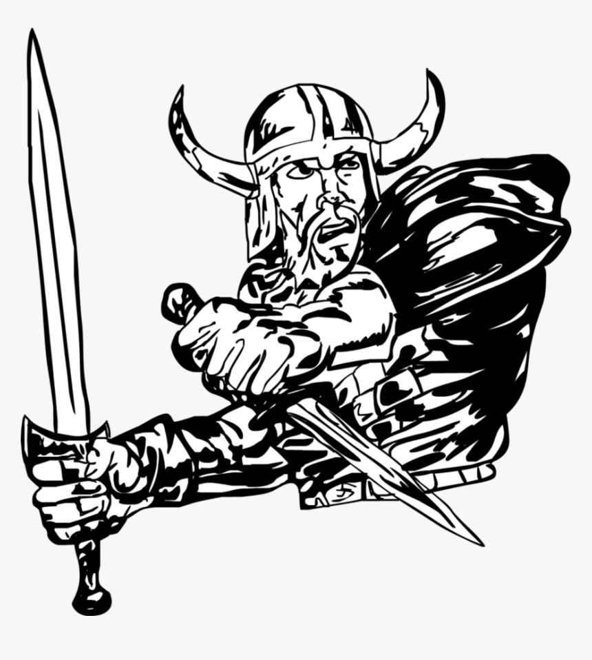 Transparent Viking Clipart Black And White - Viking Warrior Black And White Clipart, HD Png Download, Free Download