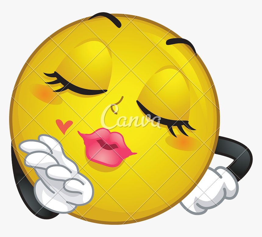 Emoticon With Flying Kiss - Blowing Kiss Meme, HD Png Download, Free Download