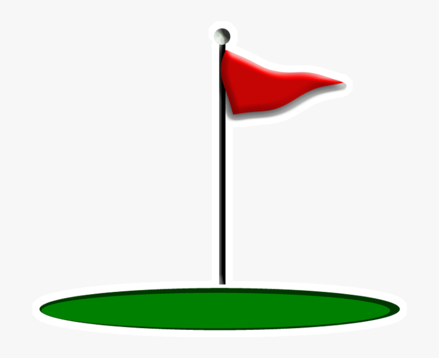 Flag Clip Art Black - Golf Flag, HD Png Download, Free Download