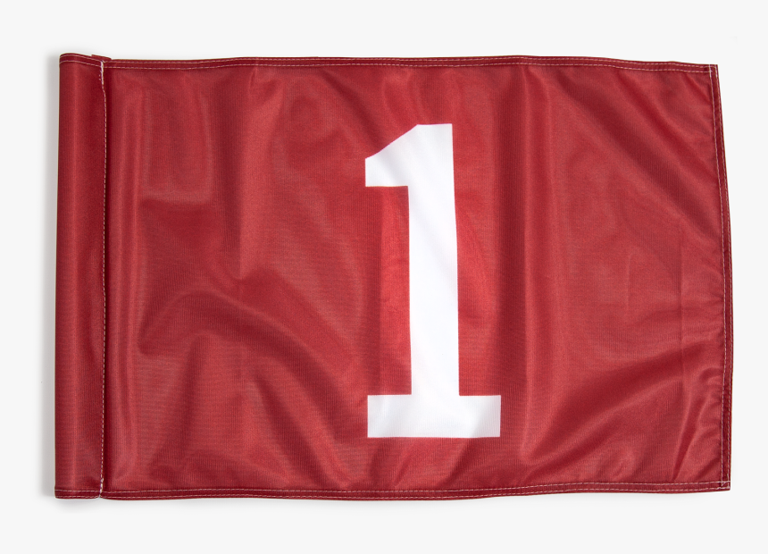 White On Red Background Golf Flag - Banner, HD Png Download, Free Download