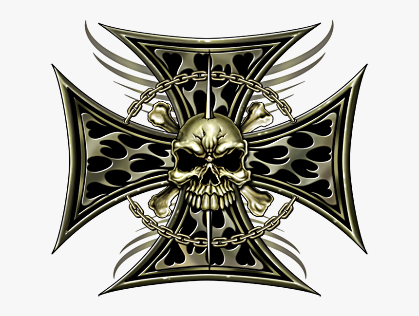 Iron Cross Skull - Iron Cross Skull Png, Transparent Png, Free Download