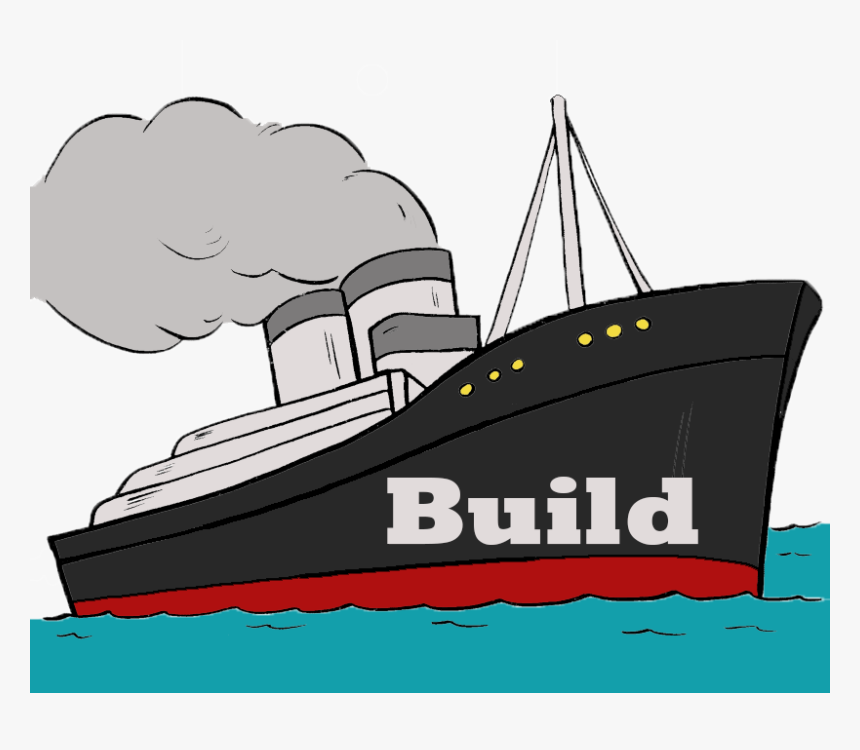 Titanic At Sea - Easy To Draw Cartoon Titanic, HD Png Download, Free Download
