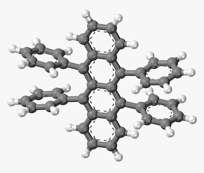 Rubrene 3d Balls - Rubrene Molecule, HD Png Download, Free Download