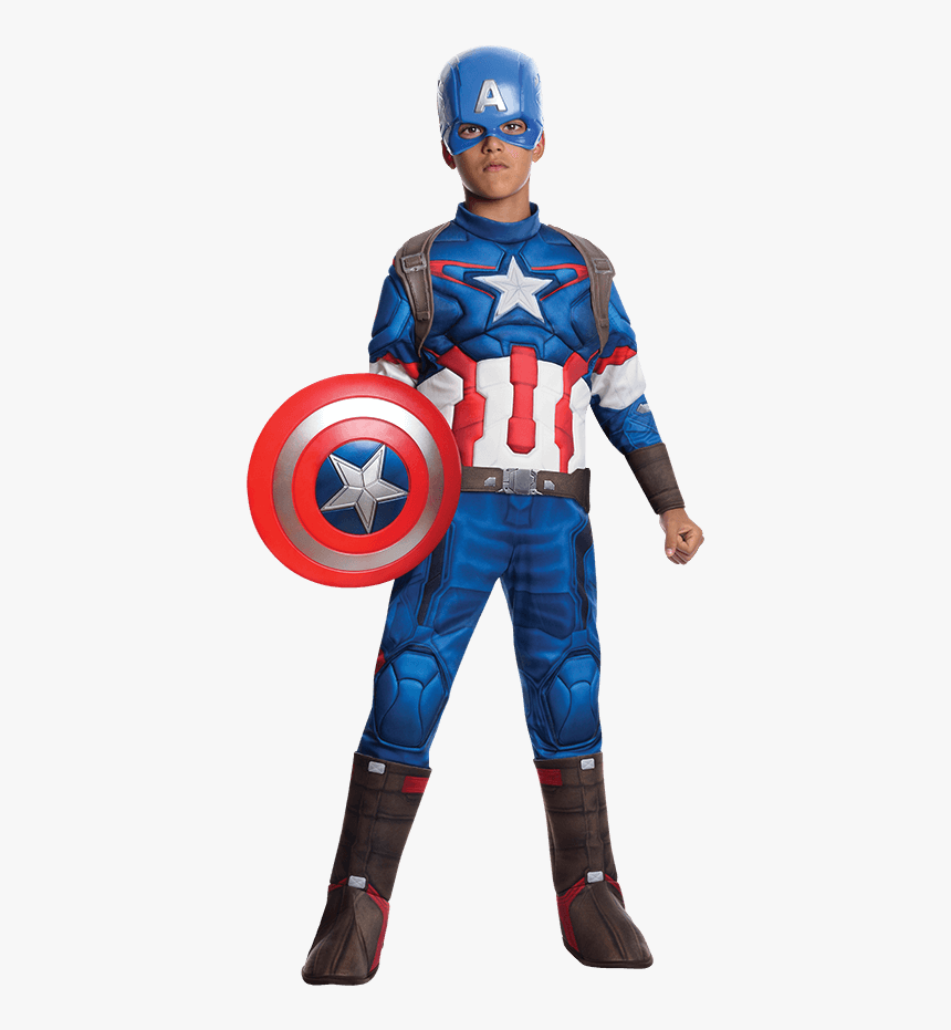 Boys Age Of Ultron Deluxe Captain America Costume - Captain America Costume Kids, HD Png Download, Free Download