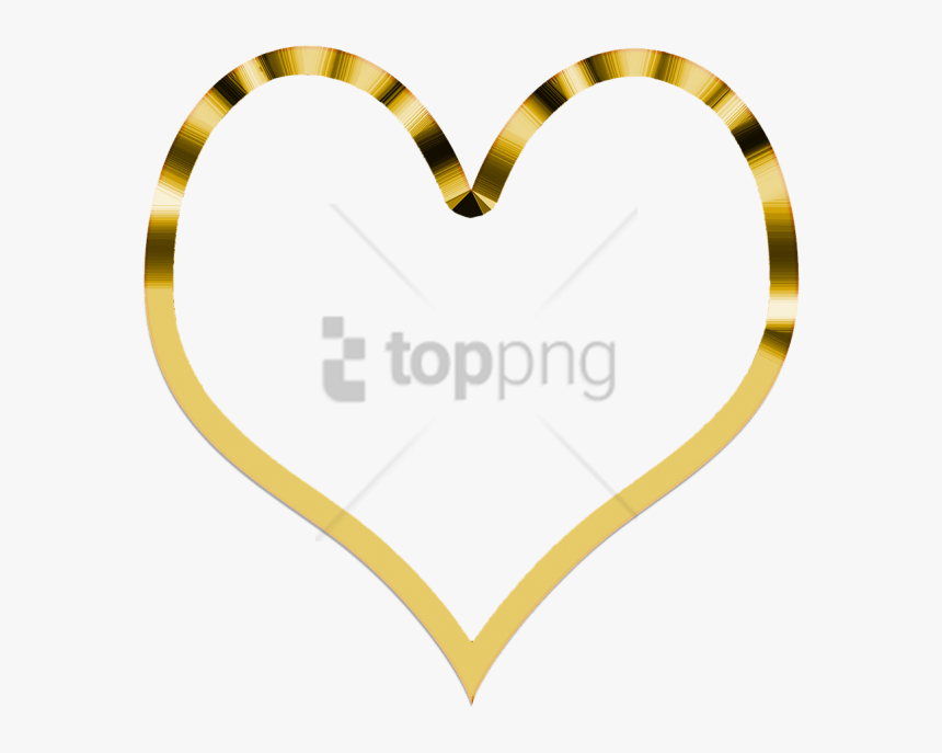 Free Png Download Heart Simple Golden Png Images Background - Transparent Background Gold Heart Png, Png Download, Free Download