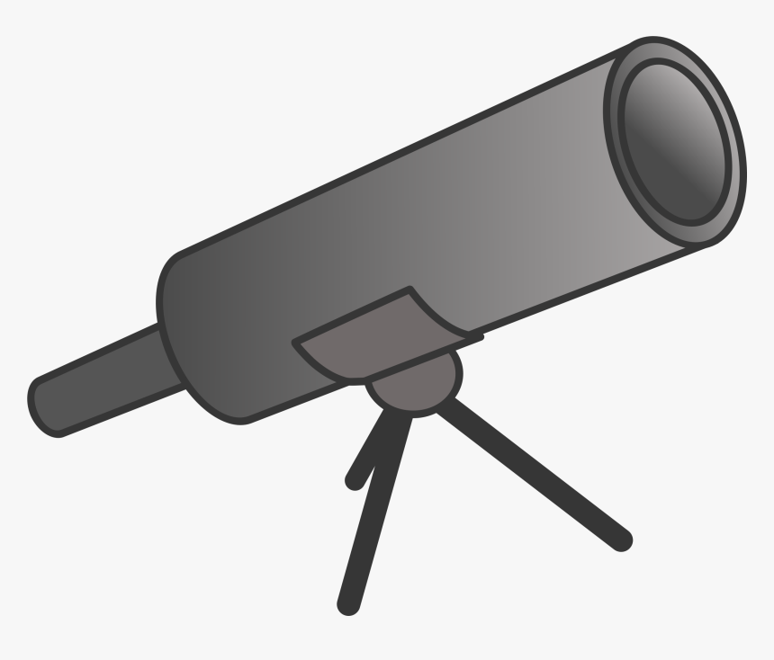 Simple Grey Cartoony Telescope Clip Arts - Telescope Simple, HD Png Download, Free Download