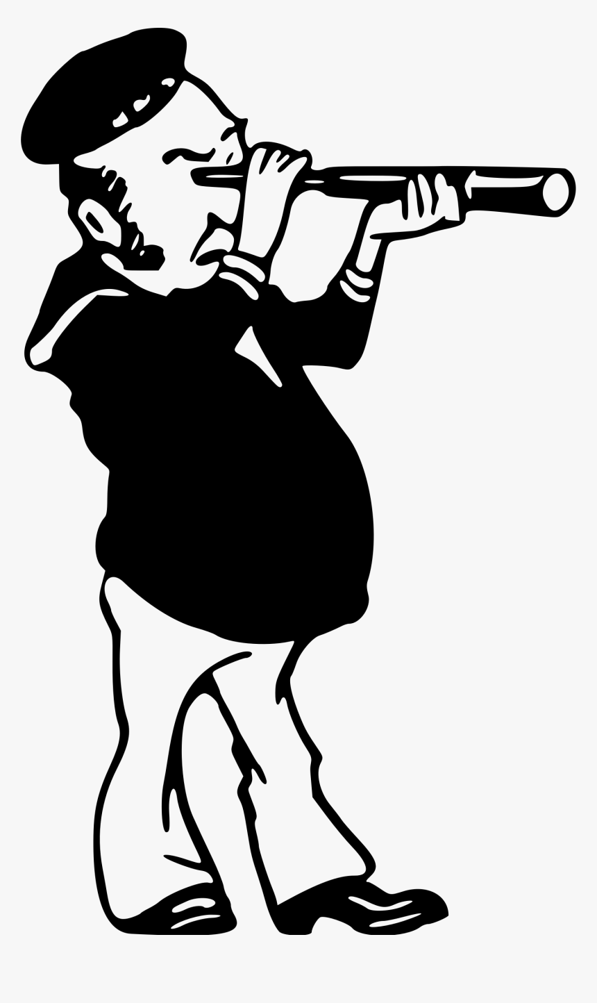 Telescope Drawing Clip Art - Sailor With A Telescope Png, Transparent Png, Free Download