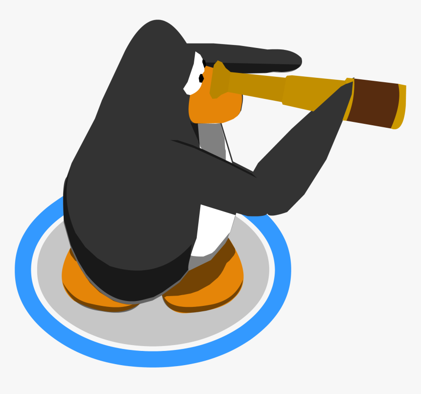 Penguin Dance Telescope - Penguin Looking Through A Telescope, HD Png Download, Free Download