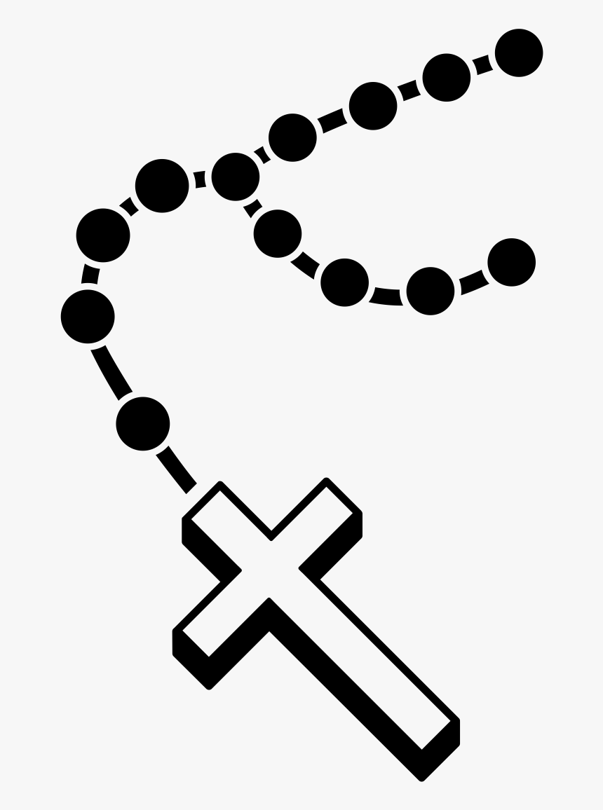 Black And White Rosary Png , Png Download - Rosary Black And White Png, Transparent Png, Free Download