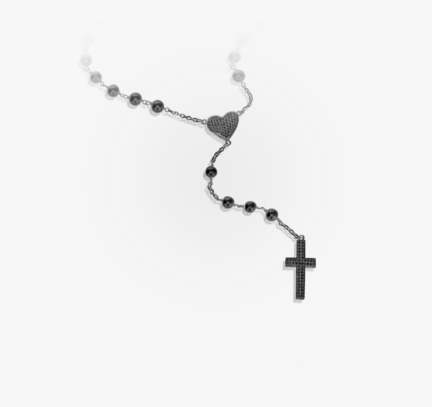 Black Onyx Heart Rosary - Bead, HD Png Download, Free Download