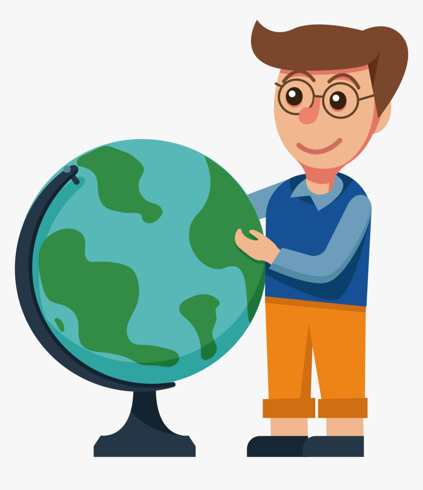 Transparent Earth Cartoon Png - Geography Teacher Clipart Png, Png Download  - kindpng
